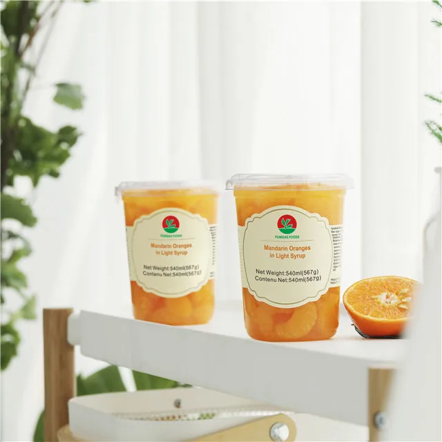 Fruit Cup 567gx6 Canned Mandarin Oranges in Fruit Syrup in Pear Juice