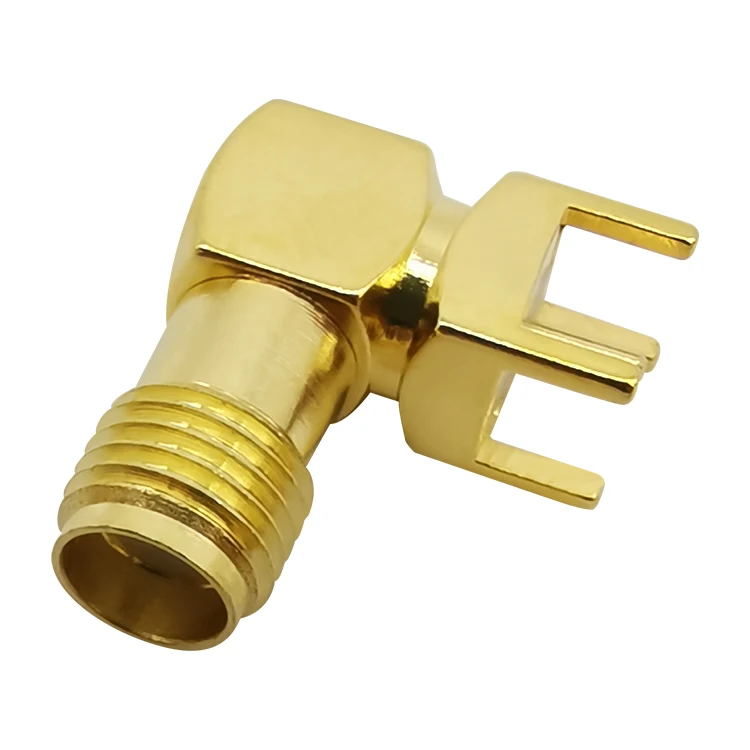 Right Angle Female SMA RF Connector  90 degree male to female rg174 rg402 sma connector
