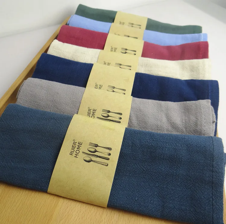  100% Dinnerware Table Napkin Product Natural Linen Viscose