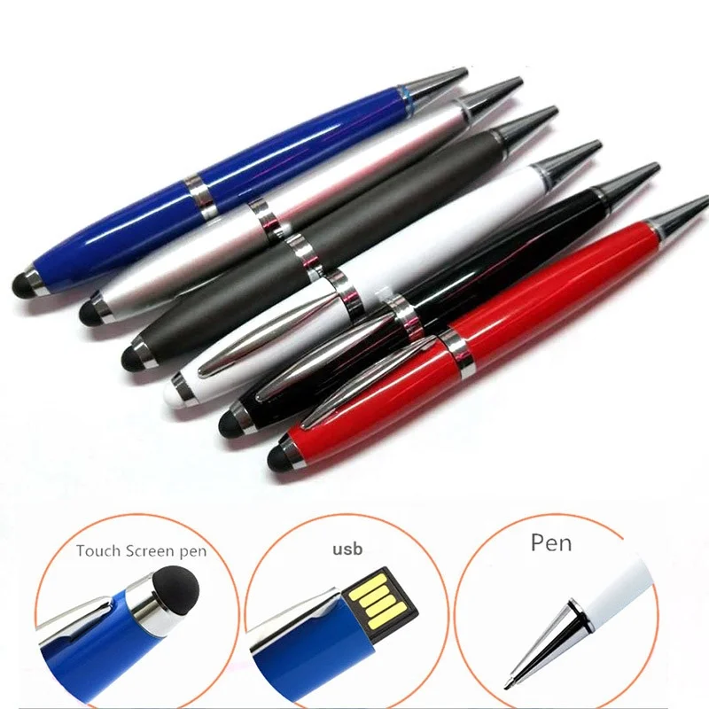 Multi-purpose Touchscreen Pen USB Flash Drive, 4GB 8GB 16GB 32GB Custom Logo Pendrive