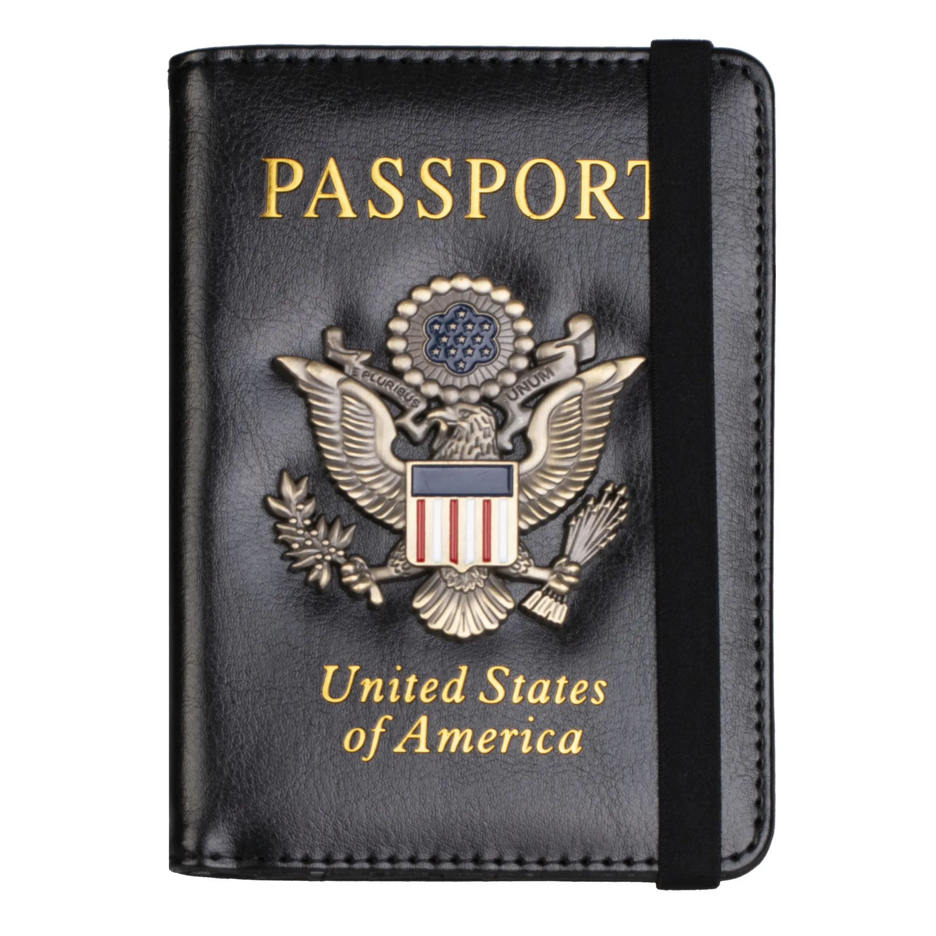 2023 ECO New Passport Holder Combo Passport Holder Cover Wallet Case Leather Travel Wallet Rfid Blocking for Men Women