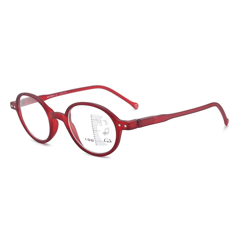 DOISYER 2022 Newest plastic retro classic round progressive multifocal anti blue light reading glasses for man and woman