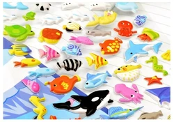 Wholesale High Quality Kawaii Kid Play 3D Bubble Puffy Cartoon Shark Animal Self-adhesive Sticker