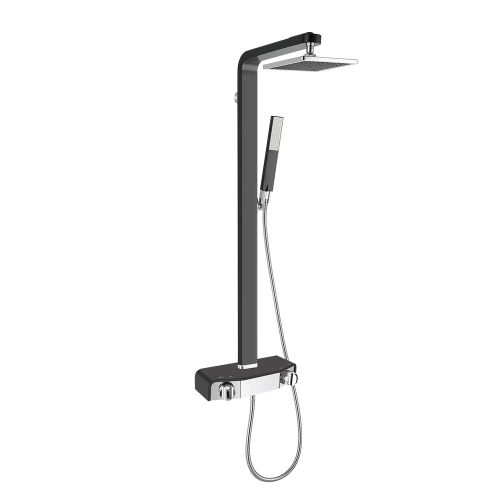 
Thermostatic rain bathroom Wall mounted control waterfall stainless steel tower system shower column panel 