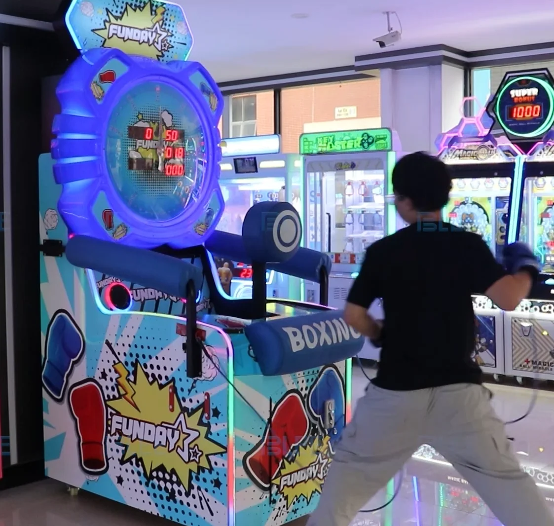 Customized Coin operated kick electronic boxer training vending arcade game punching machines electronic boxing machine arcade