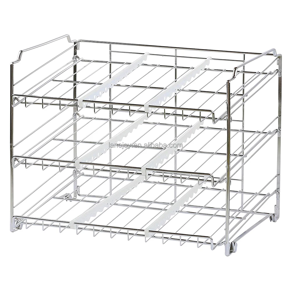 2024 New Product Household Kitchen Drink Cans Display Stackable Metal 3 Tier Can Dispenser Rack Organizer For Pantry Rack