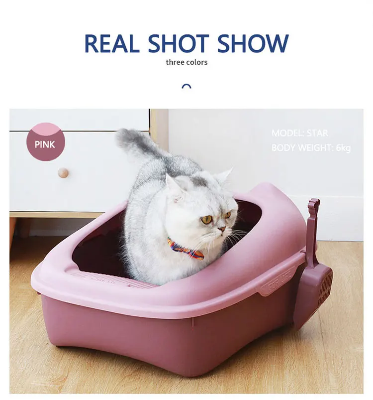 Pet Products With Manufacturing Vendor Customized Service Cat Cleaning With Scoop Cat Litter Box