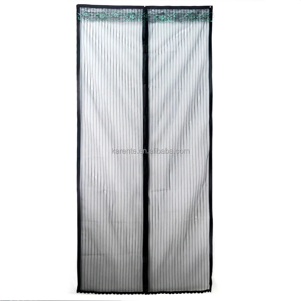 Magnetic mosquito net door curtain polyester mesh fabric net keep bug out magnetic mesh fly screen door