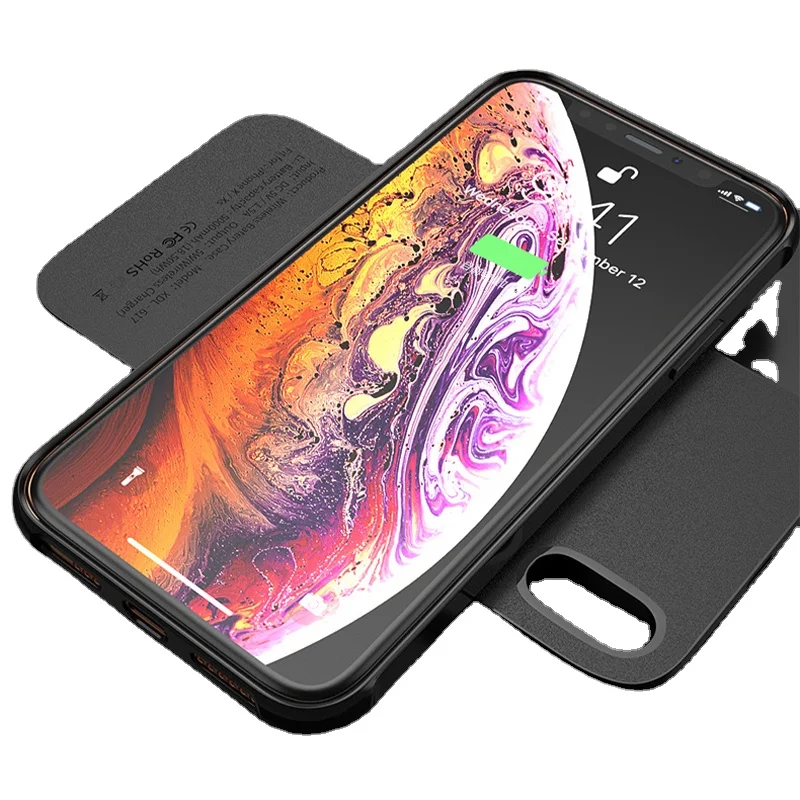 oem Powerful Rechargeable Smart phone Case 5500mah mini portable Power Bank back clip battery cover for Iphone X XS max XR