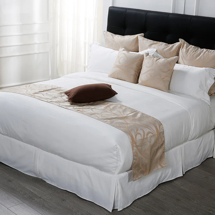 New Classical Linen Bedding Set French Plain White Cotton Bedlinen Comforter Set For All Season