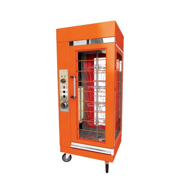 
 Горячая Распродажа вертикальный Нержавеющая Сталь Газовая курица поворотный машины скорой помощи для продажи/12 ~ 16 цыплят VXK-726F  