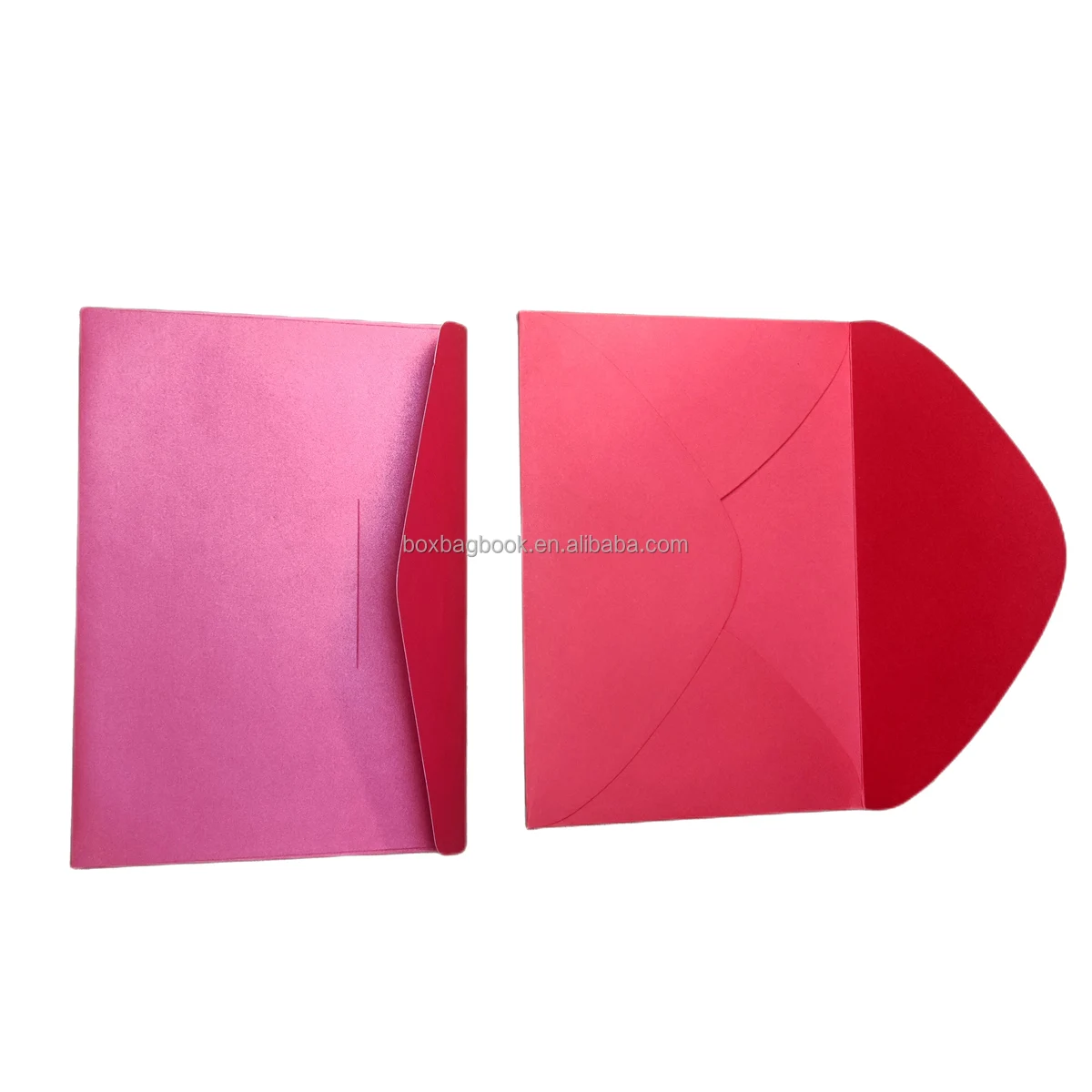 Guangdong Fancy Pink Red Thick Pearl Paper Cheap Courier Letter Post C7 Wallet Envelope Packaging Factor for Wedding Invitations