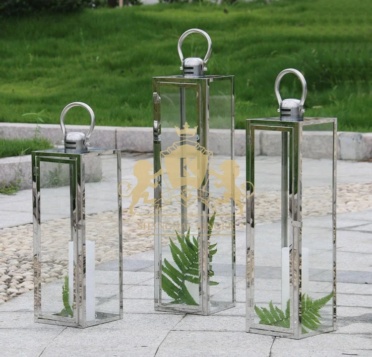
Wholesale candle holder in steel lantern for wedding party decoration 