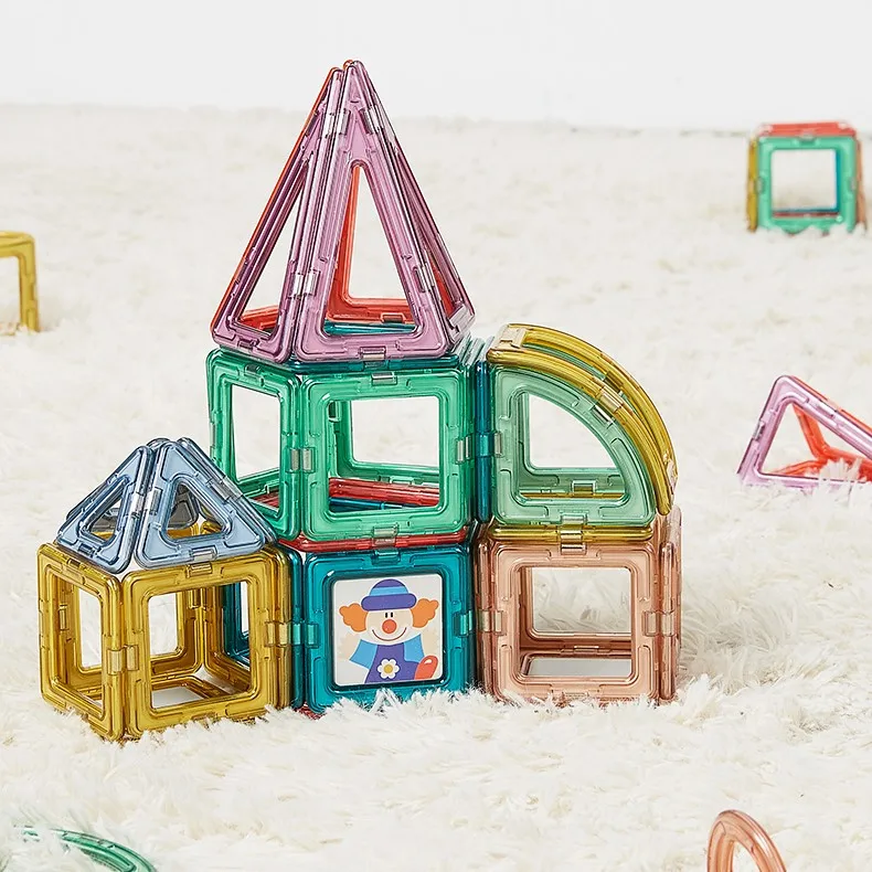 Kids magnetic tiles children building blocks 80 pcs set educational DIY construction toys