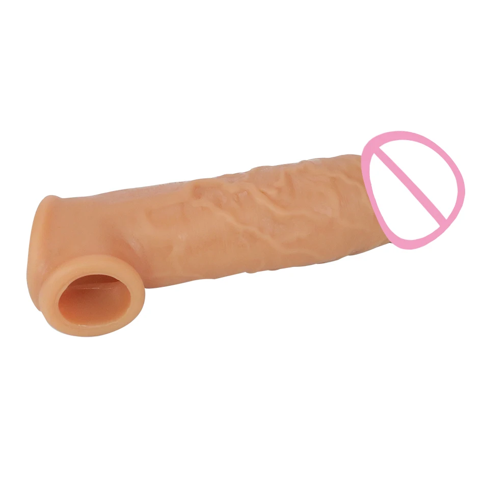 Hot Selling Extender Sex Penis Condom For Men Vibrating Silicone Cock Sleeve