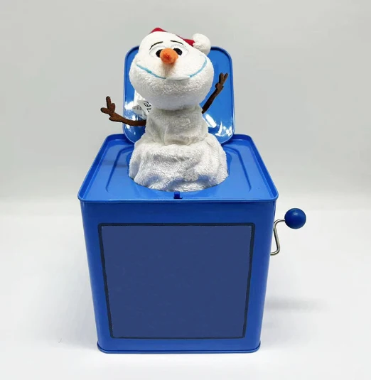 Customize tin can pop up puppet toy hand crank music jack in the box gifts for Children 2024 OEM ODM