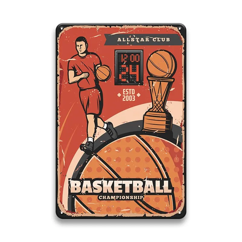 Wholesale custom  vintage tin signs Back to College football tin signs  for wall decoration