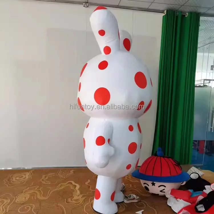 Funtoys High quality Custom Colorful inflatable rabbit mascot costume inflatable bunny cartoon costume for Carnival party