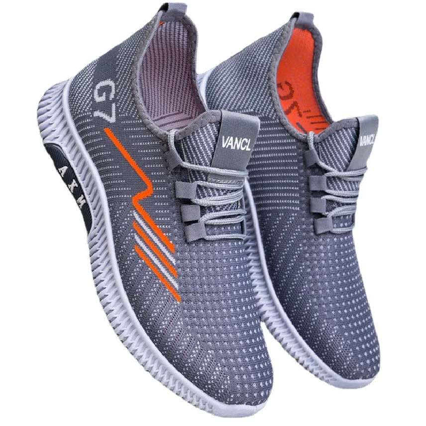 2023 Customized Fashion Running Shoes Breathable Men S Shoes Trend Outdoor Casual Shoes Flying Weave Comfortable Men S Sports S