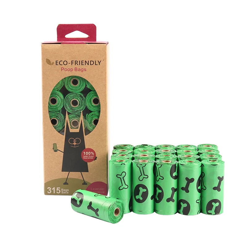 
2021 Trending Pet Products Custom Printed Eco Biodegradable Dog Poop Waste Bags NP1001 Series 
