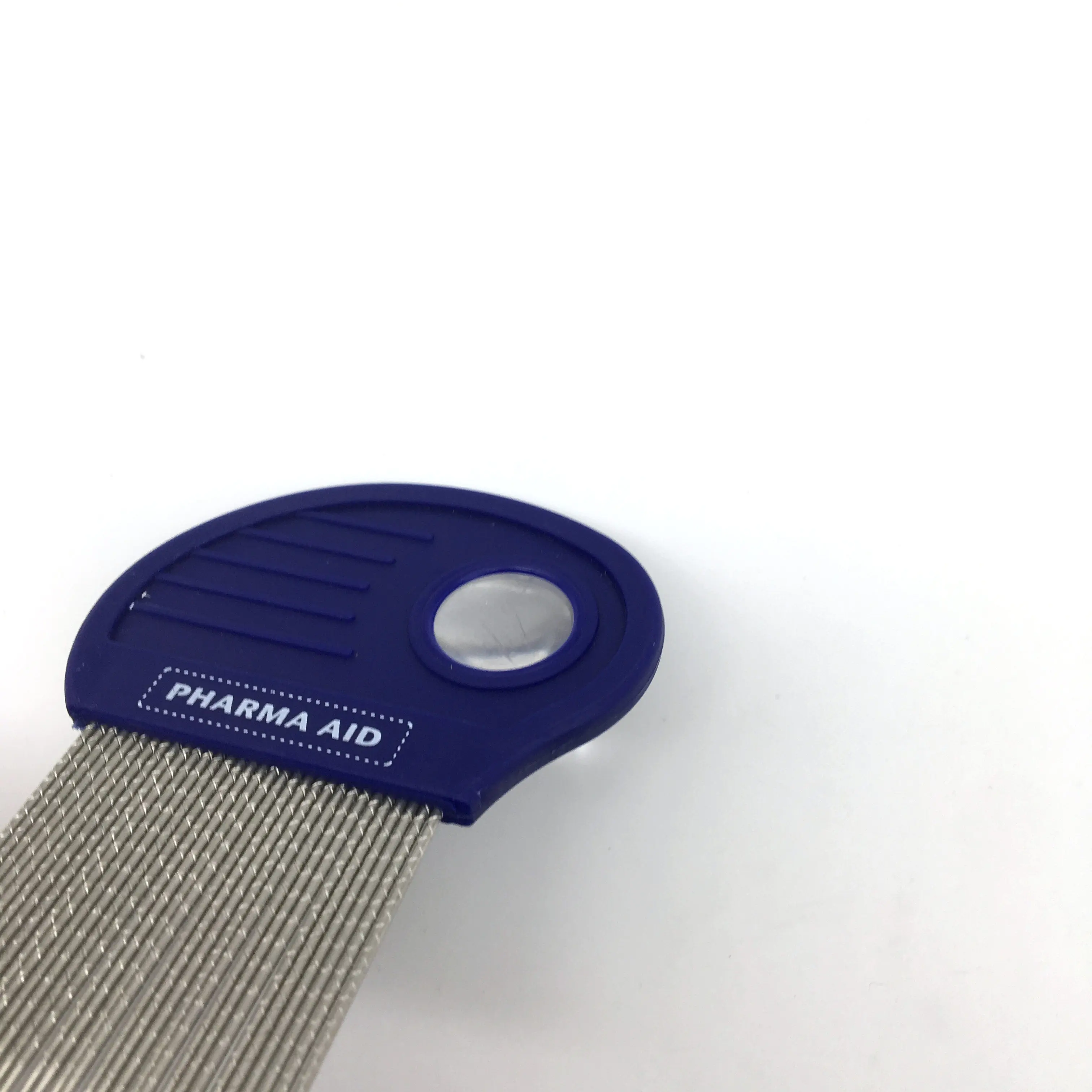 Double Stripes Stainless Steel Pins Girl Hair Cleaning Lice Nit Tick Flea Louse Removing Comb With Magnifier Len