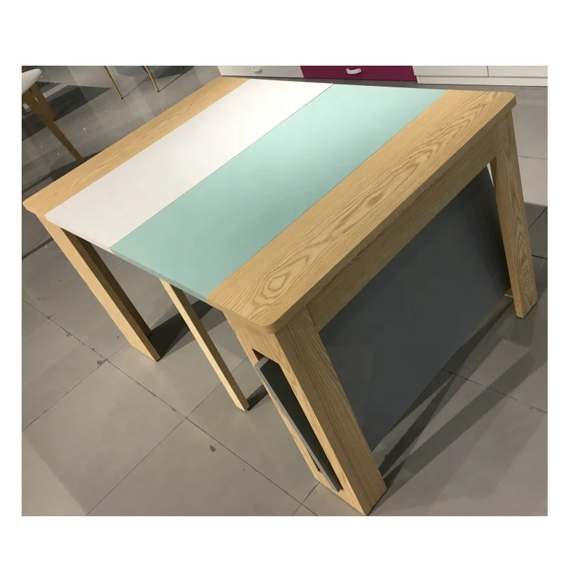 Custom TLNA002 Modern Wood Foldable Dining Table Extendable for 4 6 8 Seaters