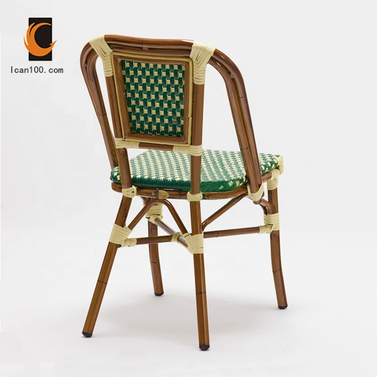 China Manufacturer Mediterranean Uk Style High Quality Woven Rattan Chair Rattan Chair Outdoor Dining Chair Chaise Bistrot
