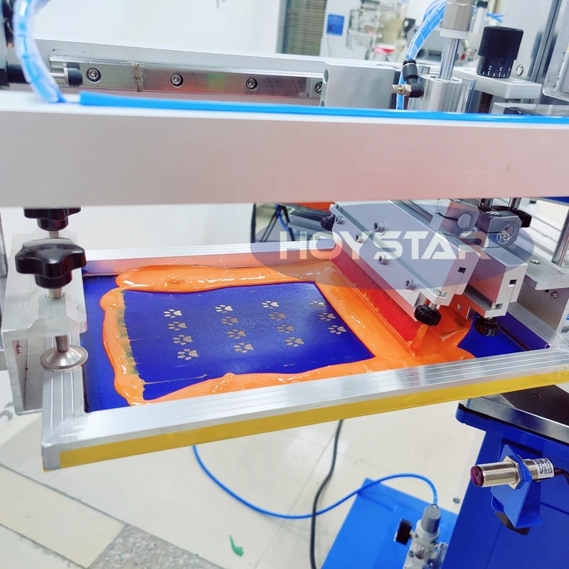 2 color screen printing machine for silicone tape attached for anti slip sock