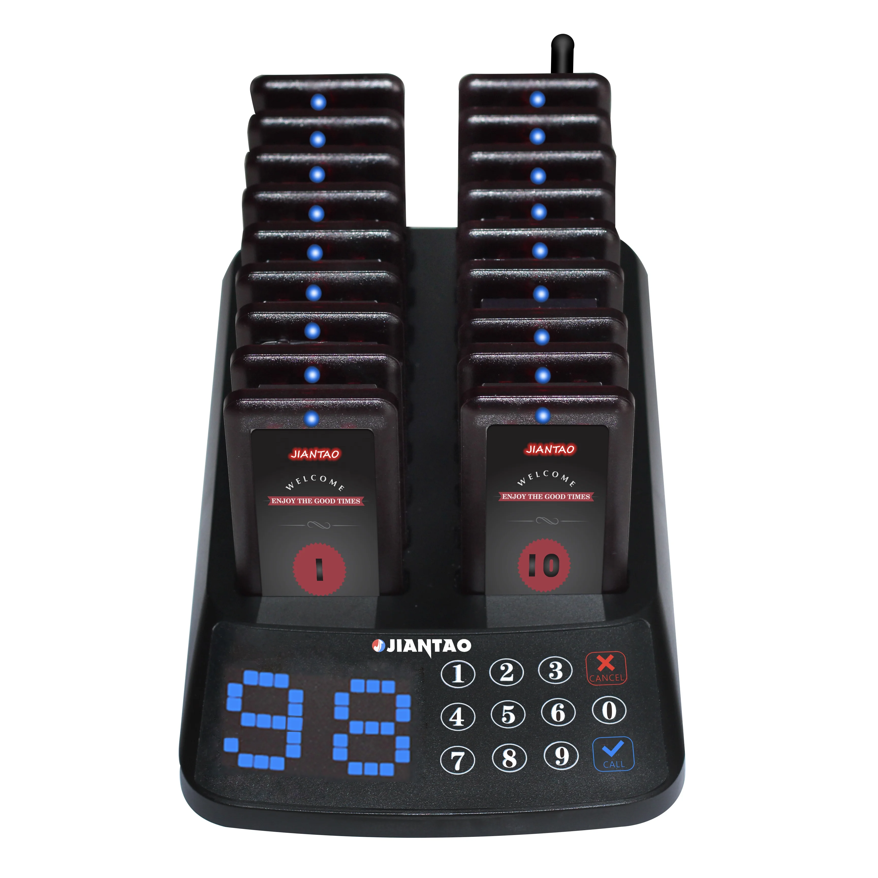 JIANTAO Wireless Restaurant Table Call System Waiting Buzzers Buttons  for Church Clinic Food Truck Hospital