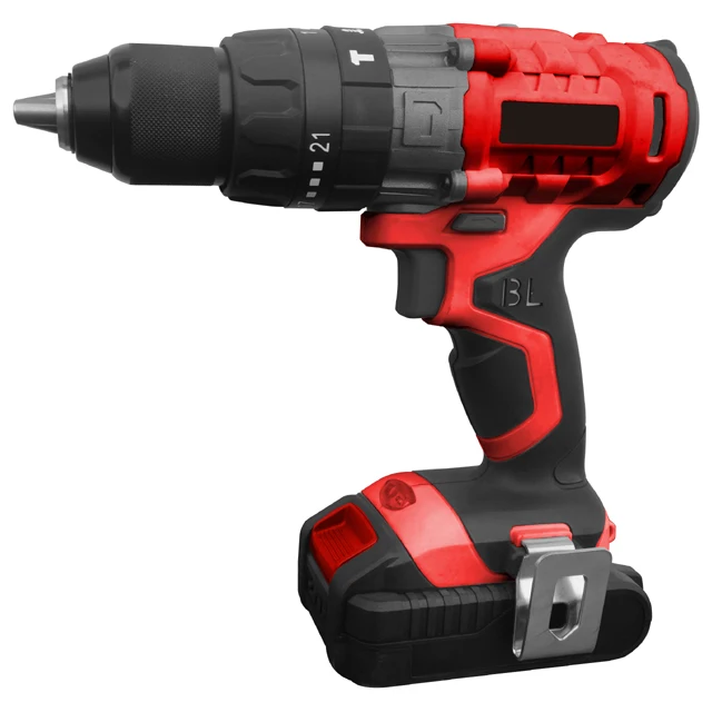 20 V  2000mAh Same Battery 13mm Metal Keyless Chuck  60 N.M Cordless Hammer Force Drill Brushless Tool