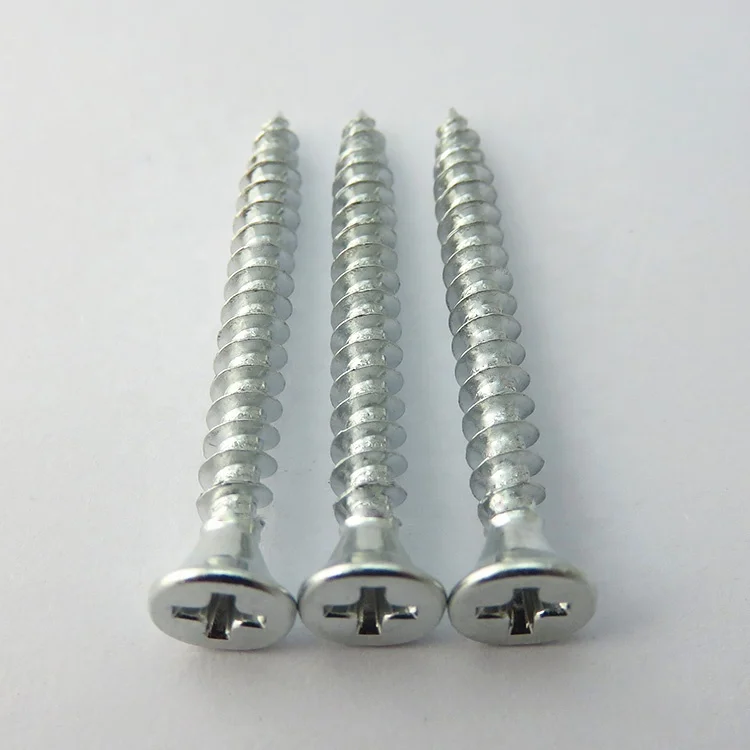 Wholesale white zinc plated countersunk head M4 self-tapping/wood screws