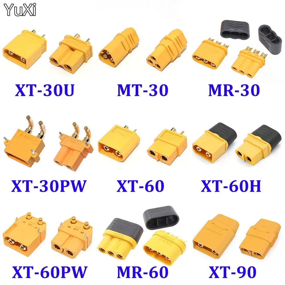 XT90 XT60 XT60H XT30 XT30U MR30 MR60 MT30 MT60 XT60H XT60W XT60PW XT30PW T-type Plug Lithium Battery Socket Connector