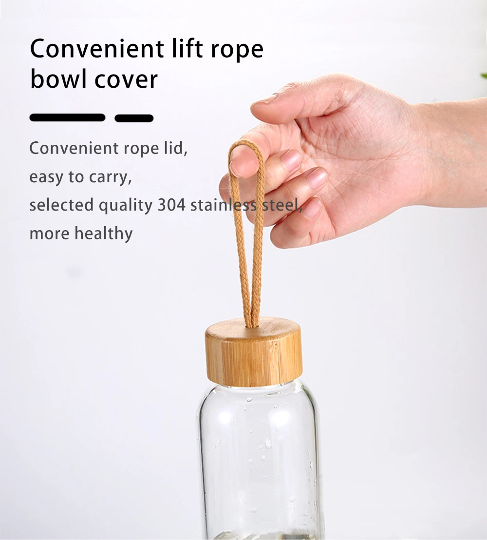 Amazon Top Quality Custom Logo 550ml Crystal Gemstone Healing Energy Crystal Gem Glass Water Bottle With Bamboo Lid