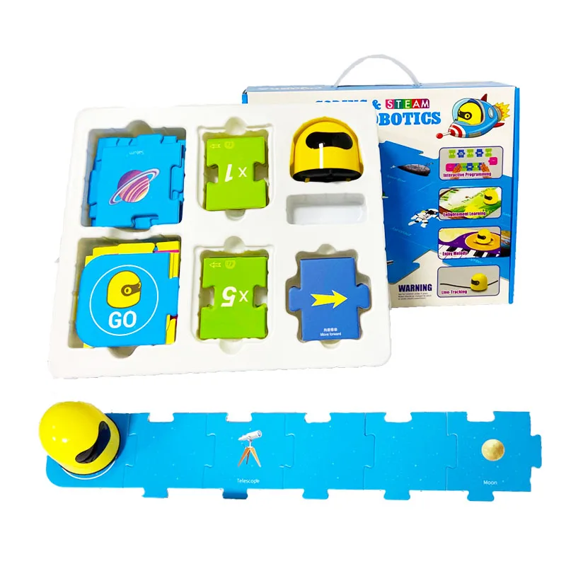 Лидер продаж 2021, Обучающий робот, электронная игрушка для раннего развития, обучающий неэкранный робот кодирования для детей со звуком