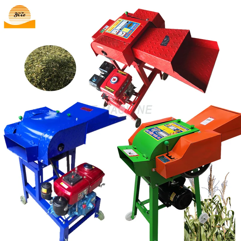 petrol hay cutter machine grass animal feed grass shredder machine hay cutter chaff cutter price machine with diesel engine