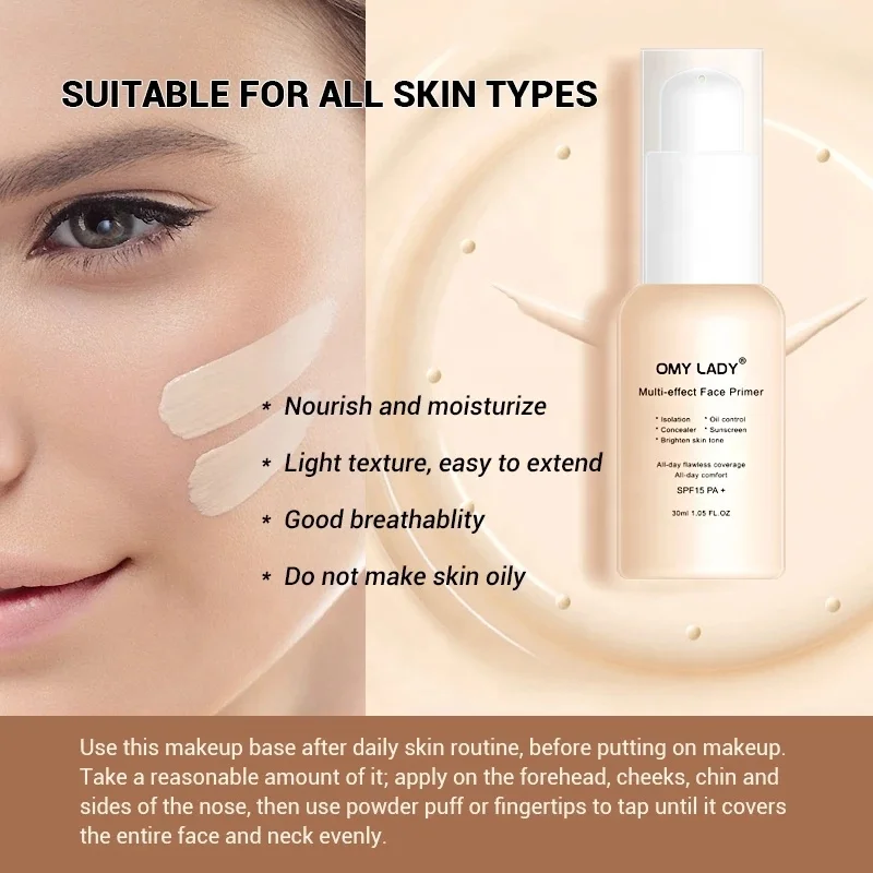 Good quality OMY lady Long Lasting Skincare Foundation makeup base primer Hydrating