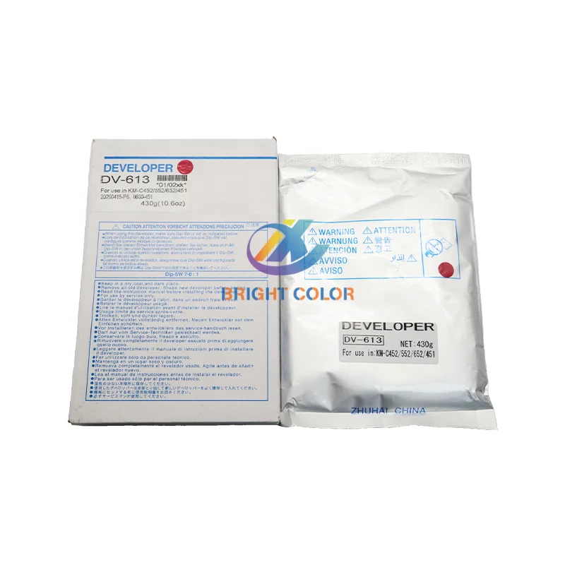 Высокопроизводительный недорогой порошок DV 613 CMYK Developer для Konica Minolta Bizhub C452 552 652 копировальный аппарат