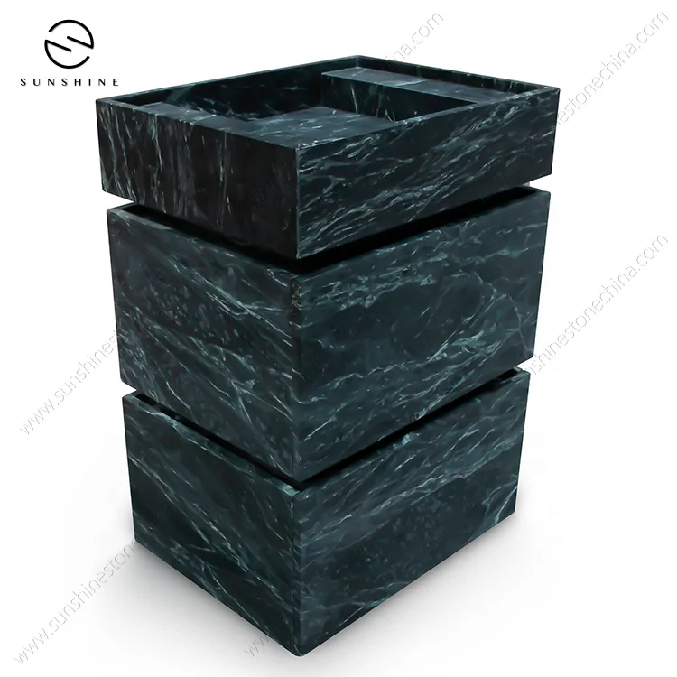 Sanitary Ware Italian Style Bathroom Decoration Free Standing Natural Marble Washing Sink Cabinet