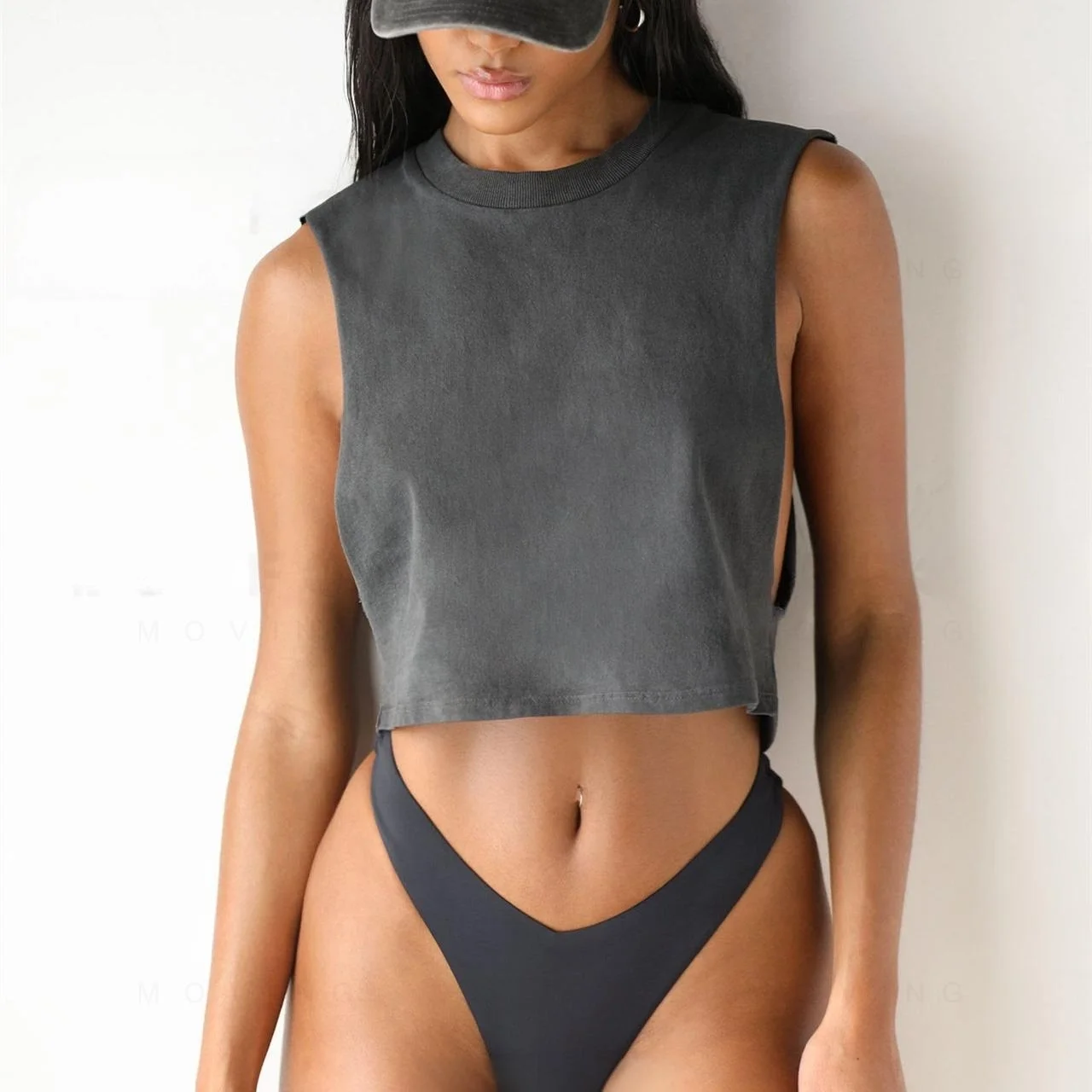 Ice Sensation High-Strength Sports Bras for Spring Summer One-Piece Fixed Breast Pad High Waist High Shock Absorption Yoga Bras