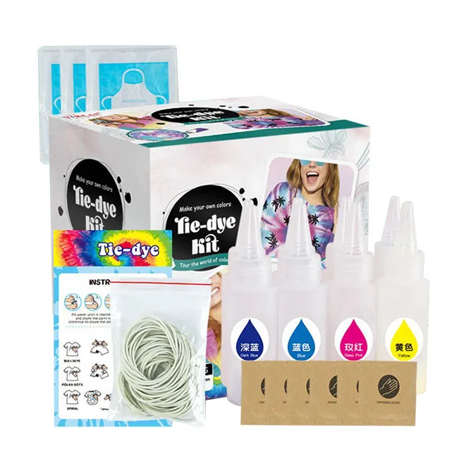 Paintyou Wholesale simple DIY tie dye kits fashion funny toys gifts shirt material cold water Tie Dye pigment set