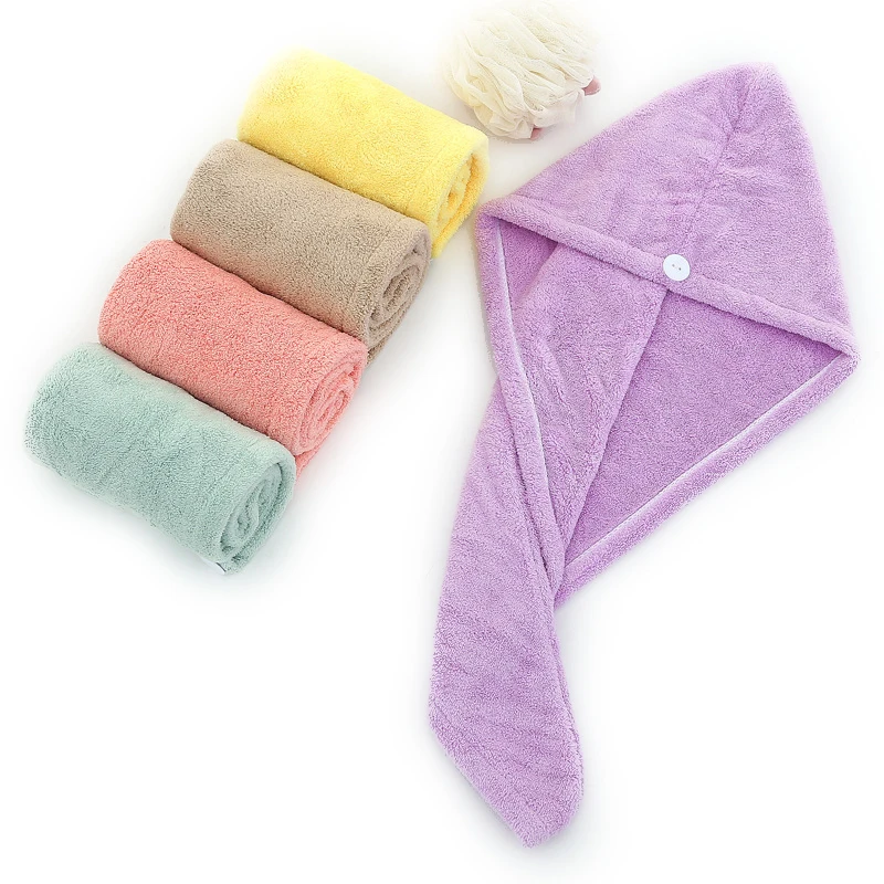 Hot Sale Soft Super Absorbent Quick Drying Hair Turban Microfiber Hair Towel Warp Shower Cap for Women Waterproof Scarf