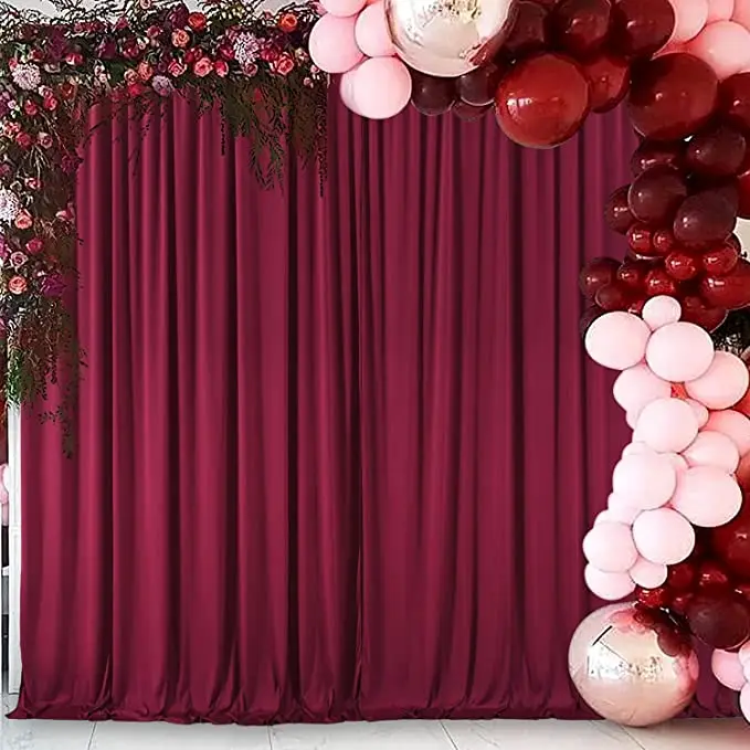 5ft x 7ft Customized Size Parties Wrinkle Free Photo Backdrop Drapes Fabric Birthday RED Ceremony curtain for wedding decoration