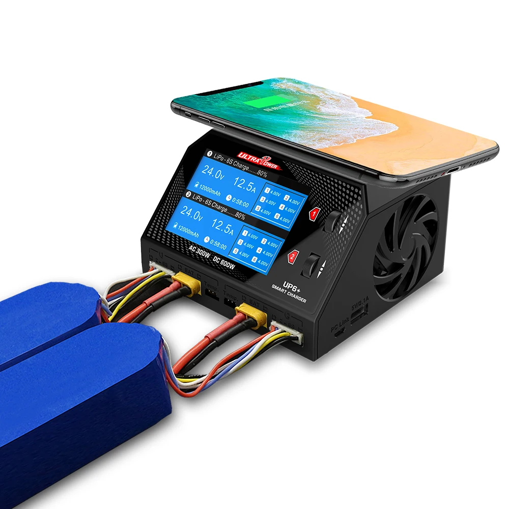 Ultra Power 600W 16A UP6+ LiPo LiHV NiMh NiCd Lead Acid Battery Balance Wireless Quick Charger For RC Drone Helicopter Car Boat