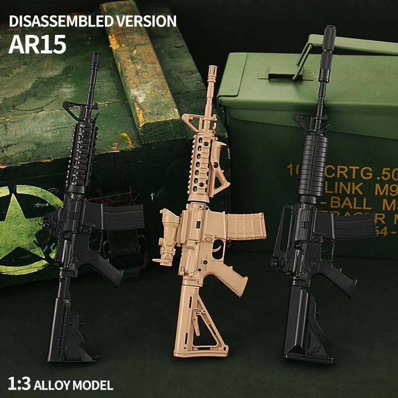 Миниатюрная сборочная модель пистолета игрушка M4A1 M4A4 AR15 Койот 1:3 металлическая безопасный пистолет разборка для взрослых