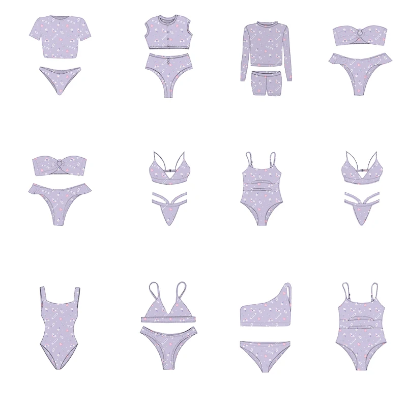 Oem Eco Friendly Fabric Women Swimwear Recycle Bathing Suits Custom Bikini One Piece Swimsuits Bikini Swimwear