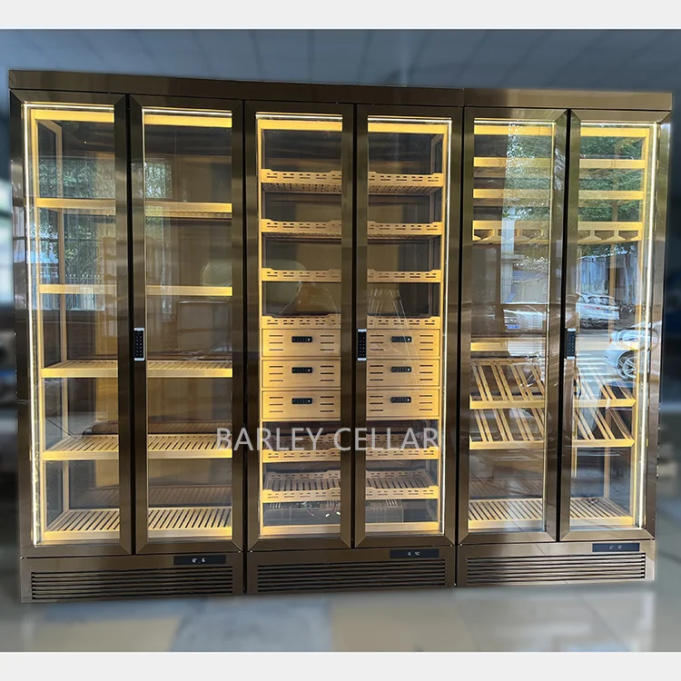 BARLEY cellar custom low noise inverter compressor cooling commercial cigar humidors
