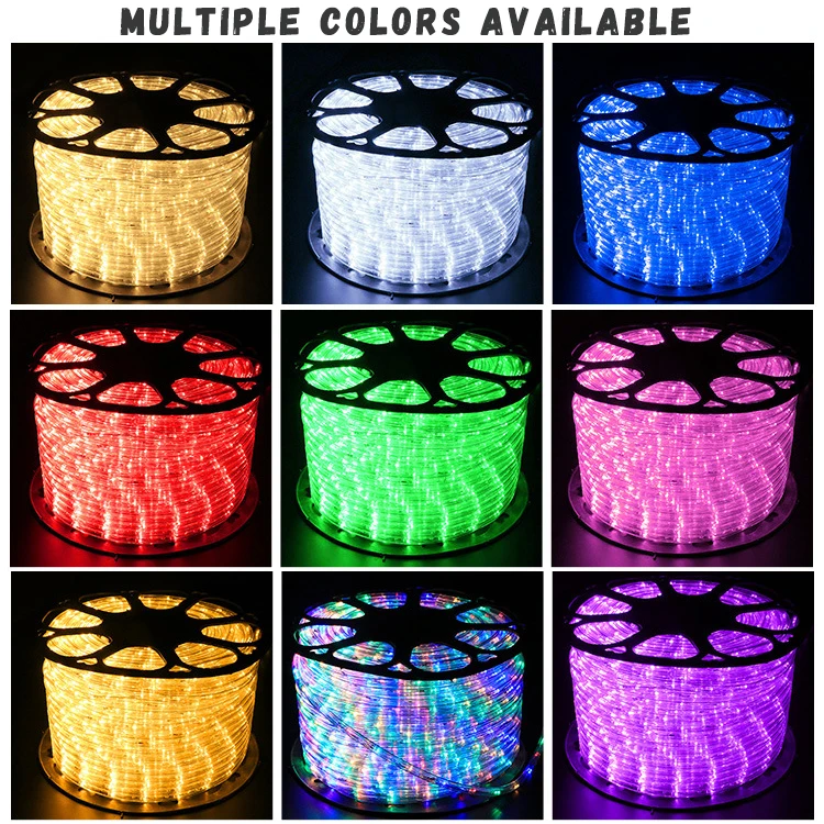 Wholesale Xmas led light flexible rope water proof 50M 100M Outdoor Indoor Holiday Party Wedding Decoration LED rope Lights