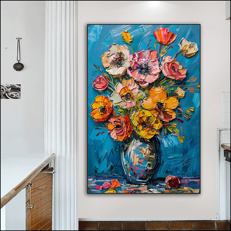 New Chinese flower hand-painted living room hanging picture home decor painting and wall art other paintings