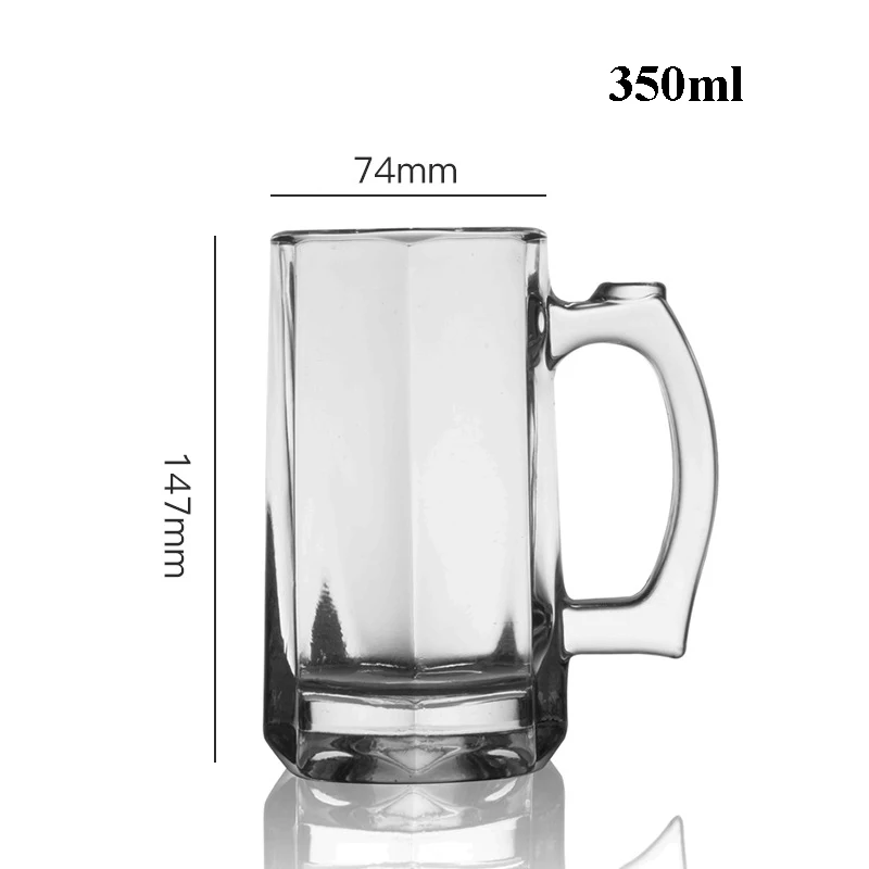 35CL 50CL пивной стакан с печатью логотипа и ручкой прозрачный Pilsner Lager Stein чашка для питья