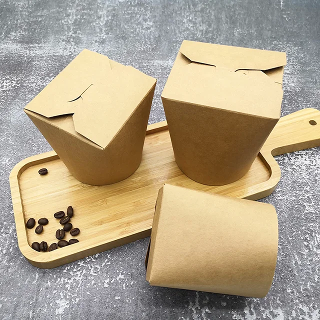 chinese paper noodle box Disposable Cardboard take away food box for noodle